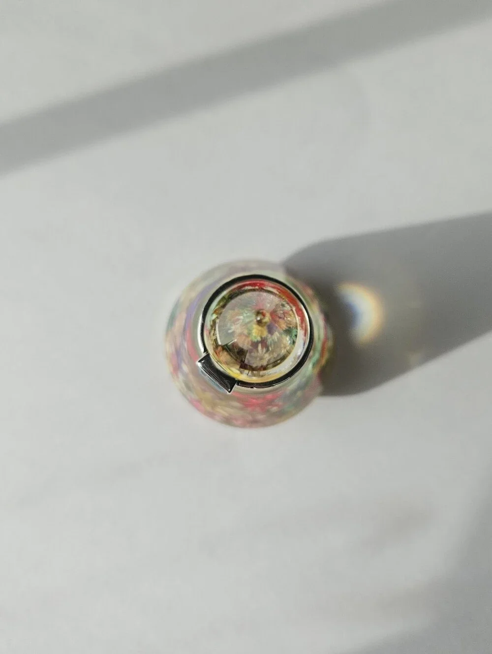 Handmade Rainbow Floral Resin Ring Holder Cottagecore Fairy Decor Jewelry Displa